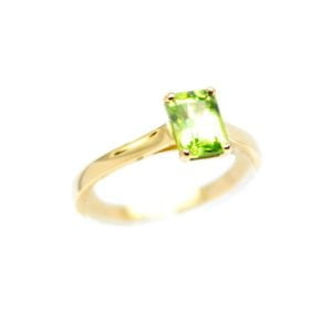 Gabriel Joaillier bague solitaire Iris péridot or jaune