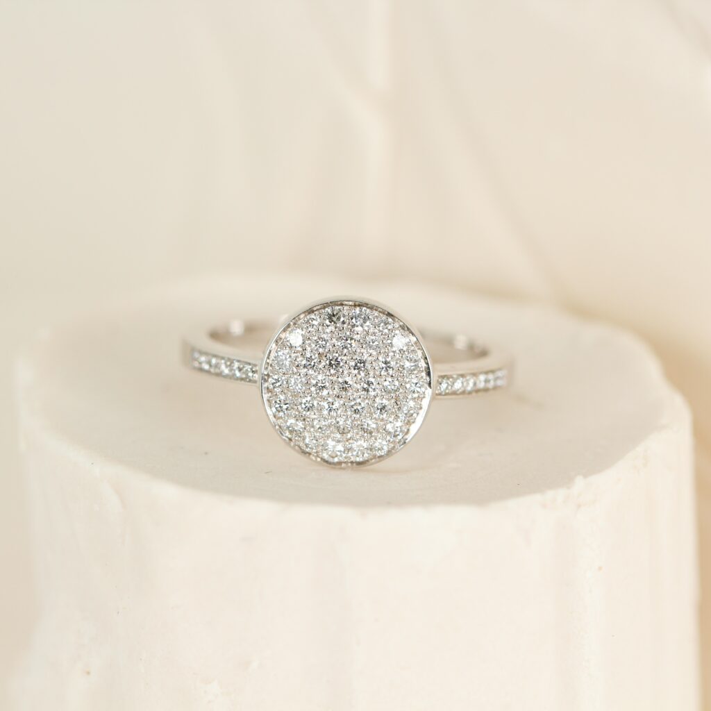 Bague Héloïse or blanc diamants