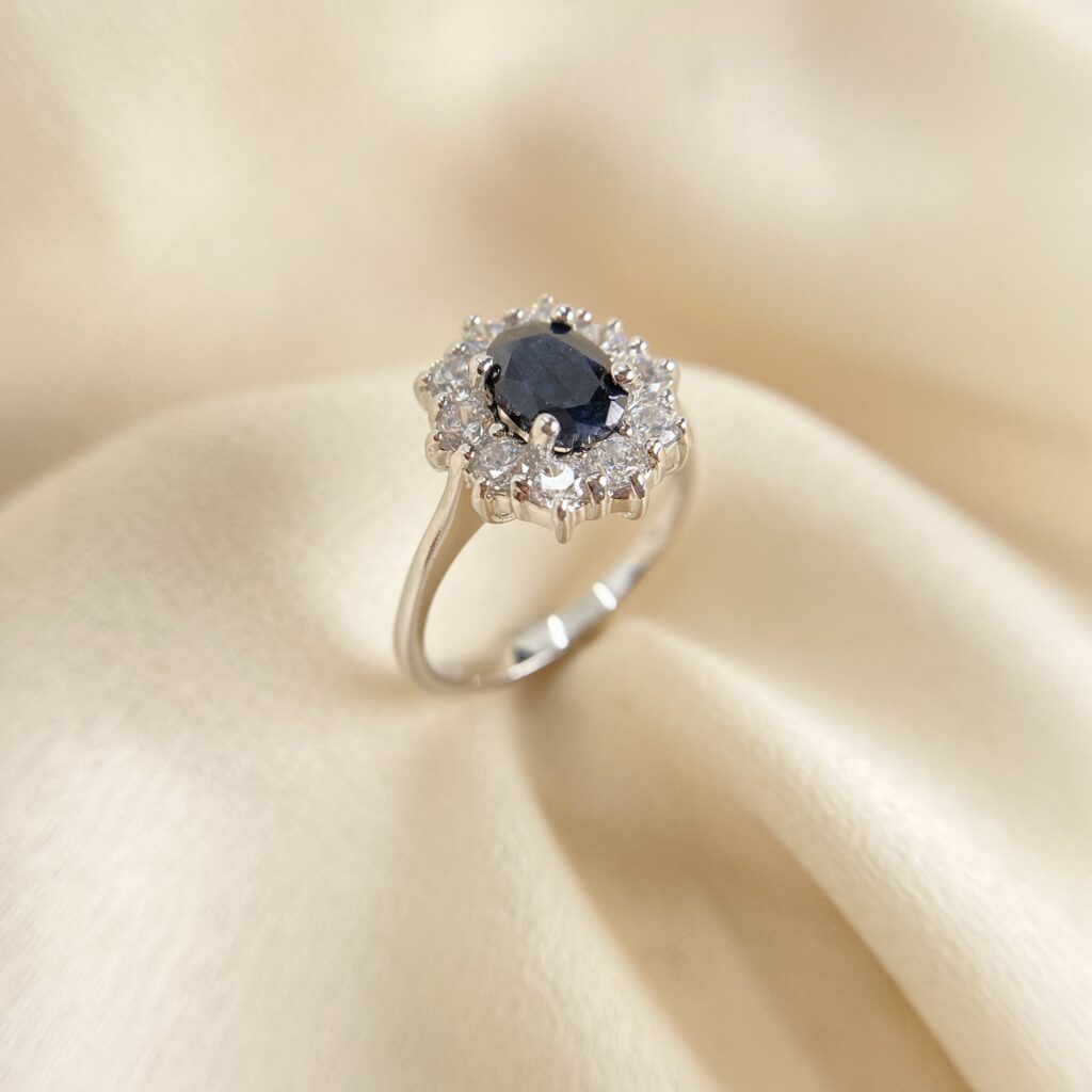 gabriel joaillier bague or blanc palladié saphir diamants