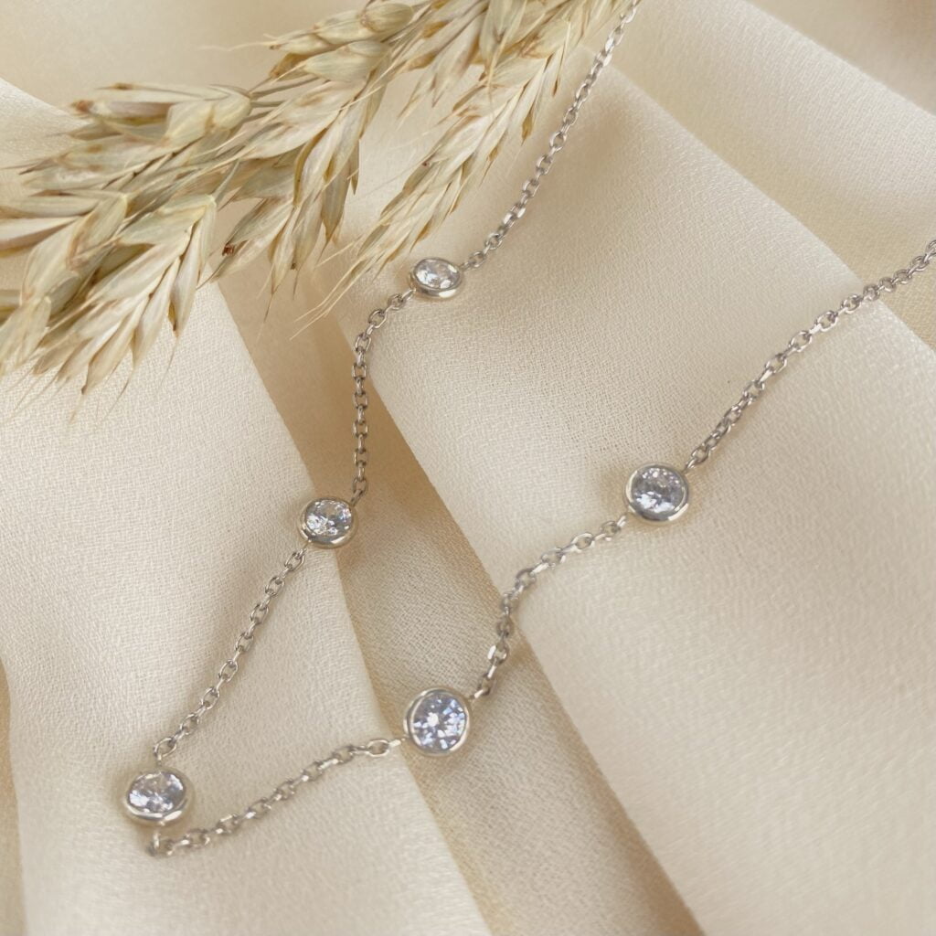 gabriel joaillier collier or blanc palladié diamants